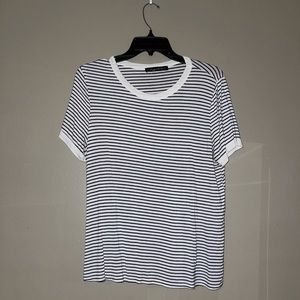 Black & White Horizontal Striped Top